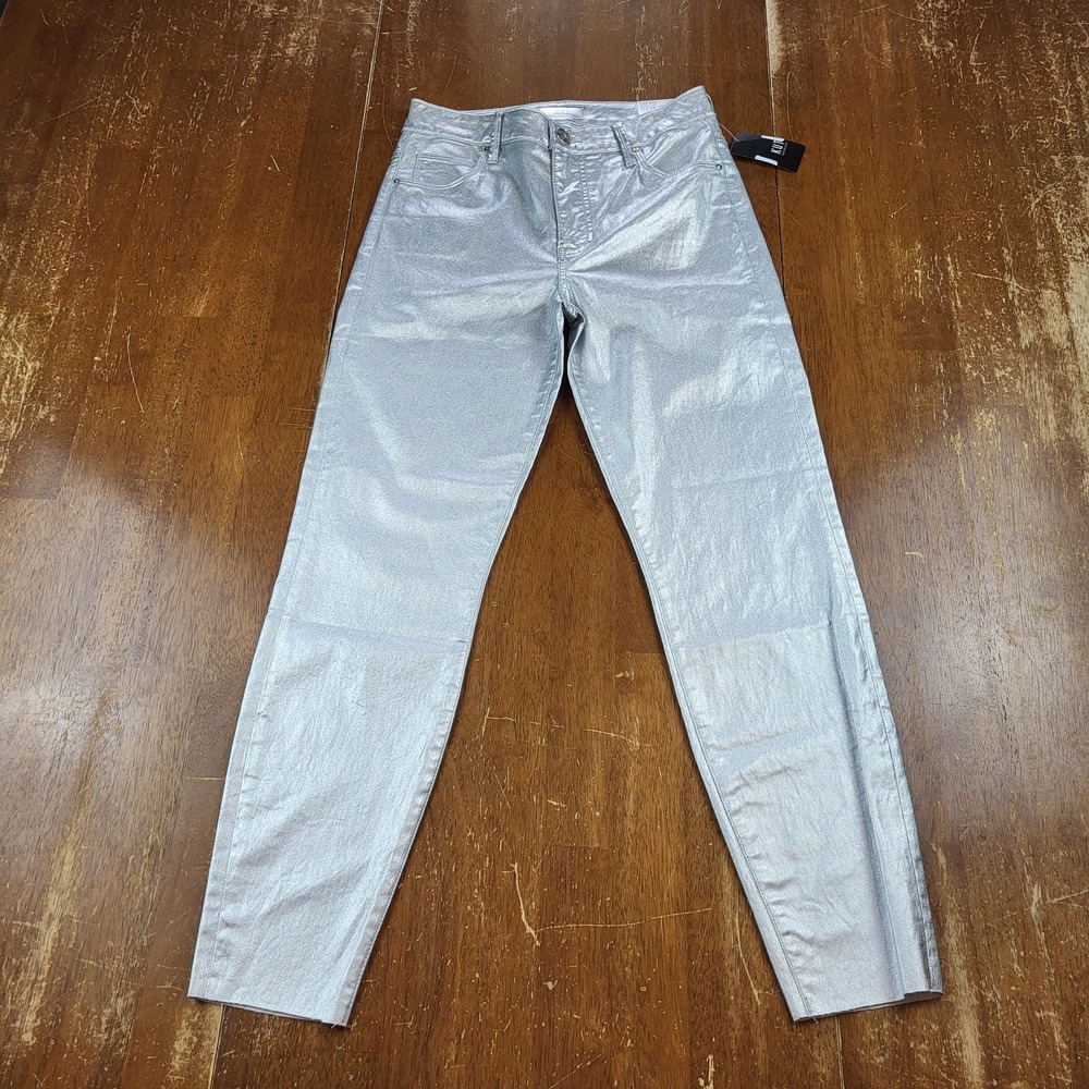 Kut From The Kloth Women's Charlize Fab Ab Cigarette Silver Jeans Size 0 NWT